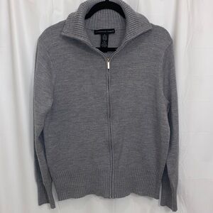 Josephine Chaus Women’s Gray Zip-Up Sweater XL